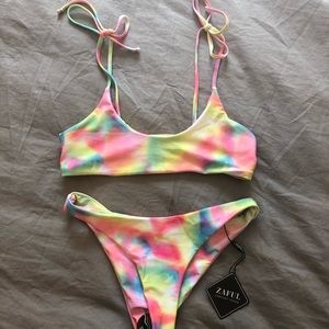 Tie dye bathing suit